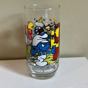 Vintage Handy Smurf glassware glasses